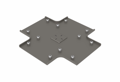 Kreuzverbinder Edelstahl Bodeneinbauprofil