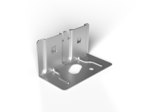 Montagehalter Bodeneinbauprofil Edelstahl 3D